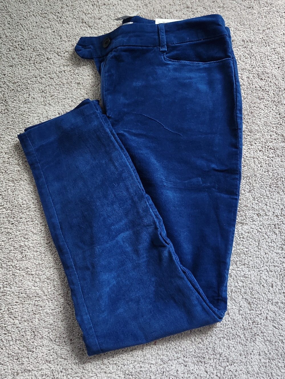 🆕 💙LOFT Sutton Skinny Stretch Velvet Pant in Royal Blue